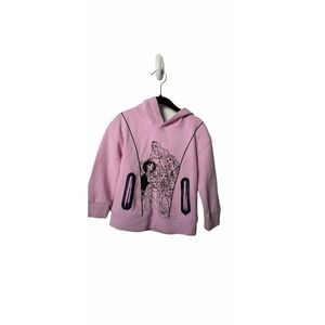 Disney Princess Pink Graphic Hoodie Sweatshirt with Zipper Pockets_K31